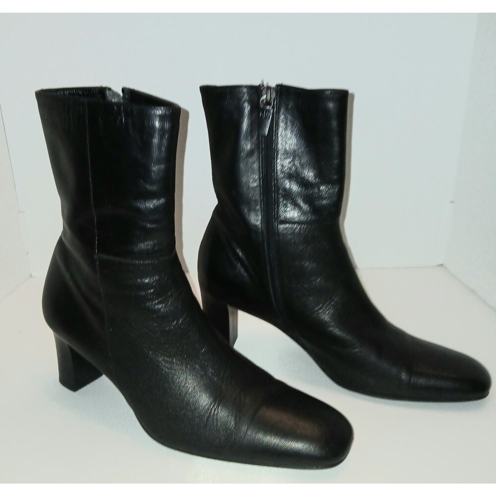 Ralph Lauren Women Leather Wedge Boots, 8B